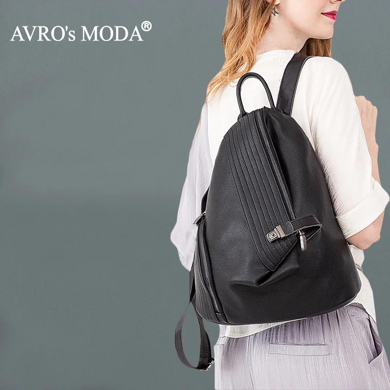 AVRO's MODA Fashion Backpacks For Women Shoulder Bags Ladies Genuine Leather Casual High Quality Teenagers Hobo School Backpack