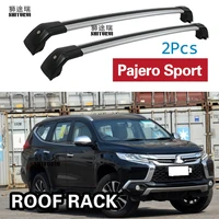 shiturui 2pcs roof bars for mitsubishi pajero sport suv 2013 aluminum alloy side bars cross rails roof rack luggage carrier