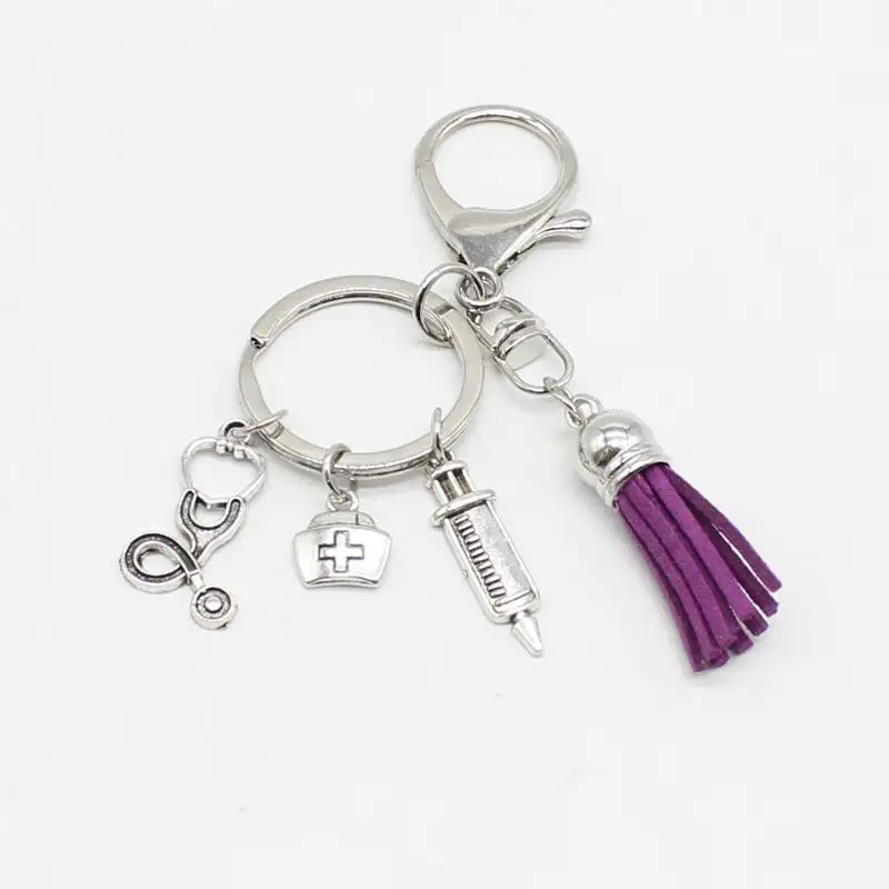 Новинка 2019 медицинская цветная цепочка для медсестры шапка ключей шприц