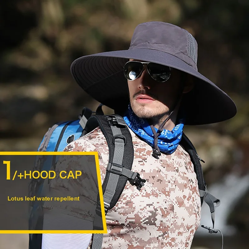 Ультра-длинная широкая шляпа дышащая быстросохнущая рыболовная Кепка летняя