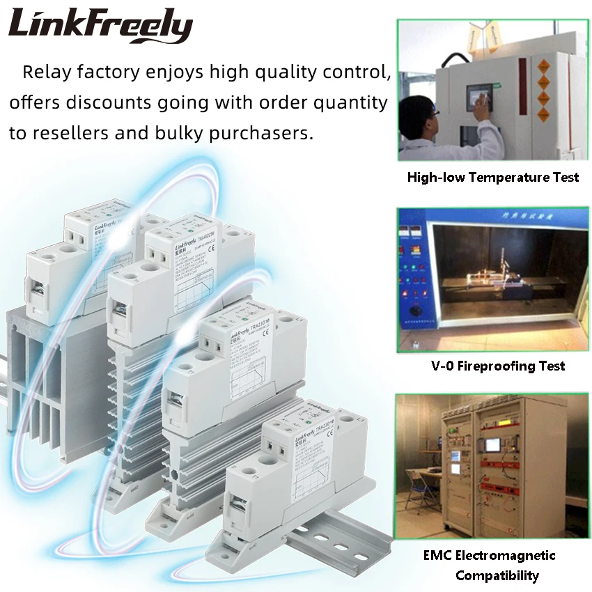 Однофазный радиатор твердотельное реле Din-рейка 5 В 12 24 постоянного тока вход 480