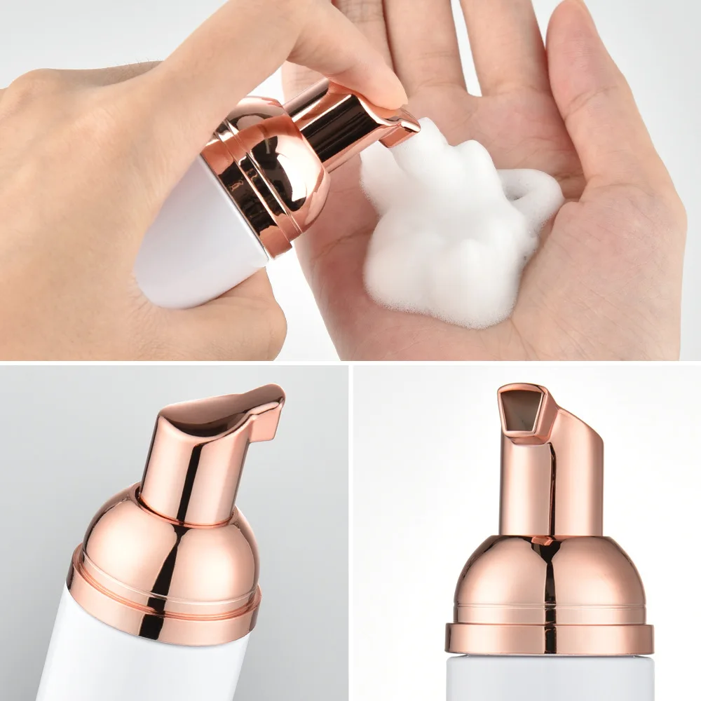 

2021 new 60ML Rose Gold Pump Head Foam Empty Bottle 10/5 pcs Travel Dispensed Bottle Lotion Hand Sanitizer Bottle