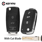 Складной автомобильный ключ-раскладушка KEYYOU для VW, Volkswagen MK4, Bora, Golf 4, 5, 6, Passat Polo, камера Bora, Touran, лезвие 23 BT