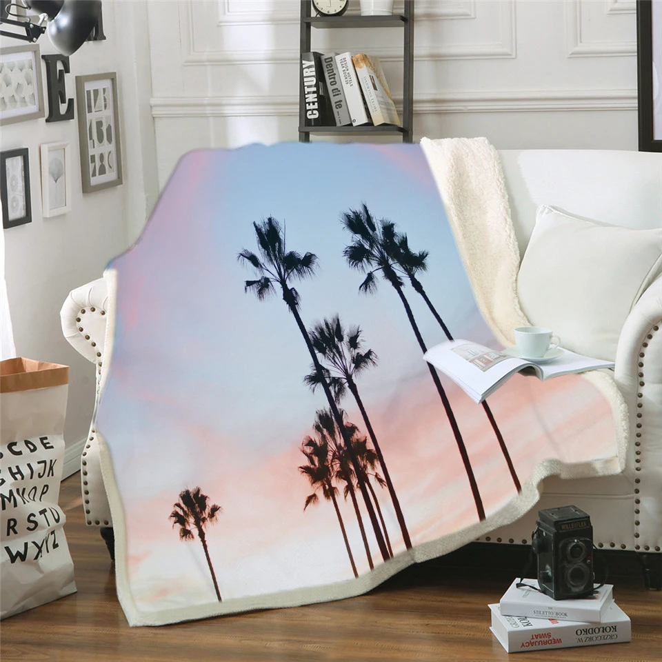 Пушистое одеяло с изображением дерева масляная живопись плюшевое покрывало