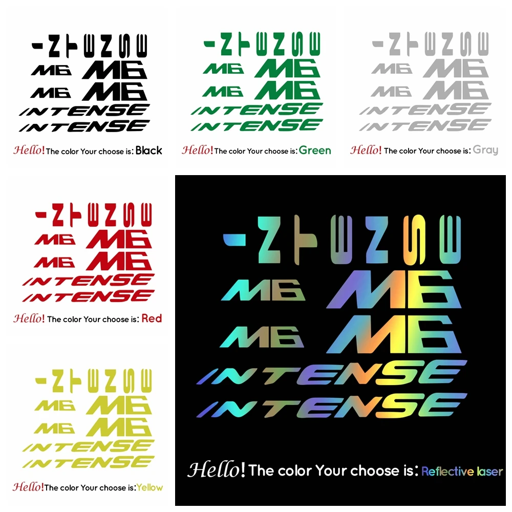 

New Vinyl Decal Reflective or Laser Colors Stickers for intense Motorcycle Car Sheet Bike Frame Cycling Bicycle
