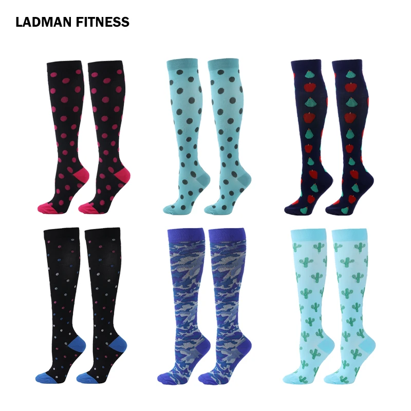 

Compression Socks Men Women Sports Running Socks Knee High 20-30mmgh Travel Nurses Compression Stocking calcetines ciclismo