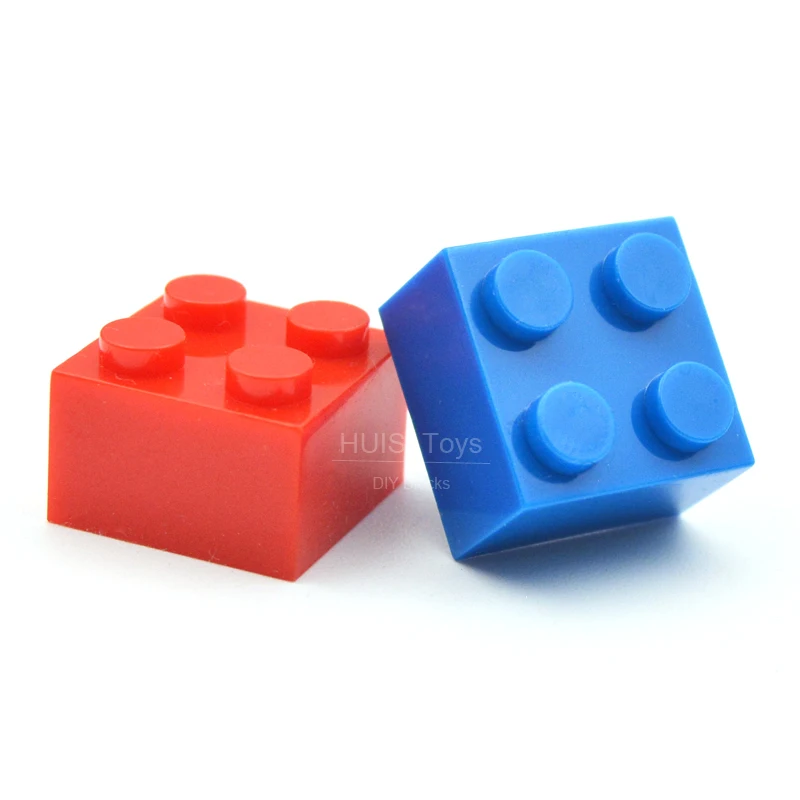 100pcs/lot 2X2* DIY Enlighten Toy Plastic Building Block Bricks For Kids Compatible With Legoe Assembles Particles 12 Colors | Игрушки и