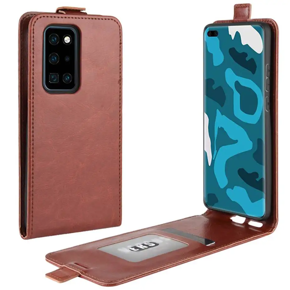 PU Leather Case For Huawei P40 Pro Vertical Flip Cover Wallet Phone Cases |