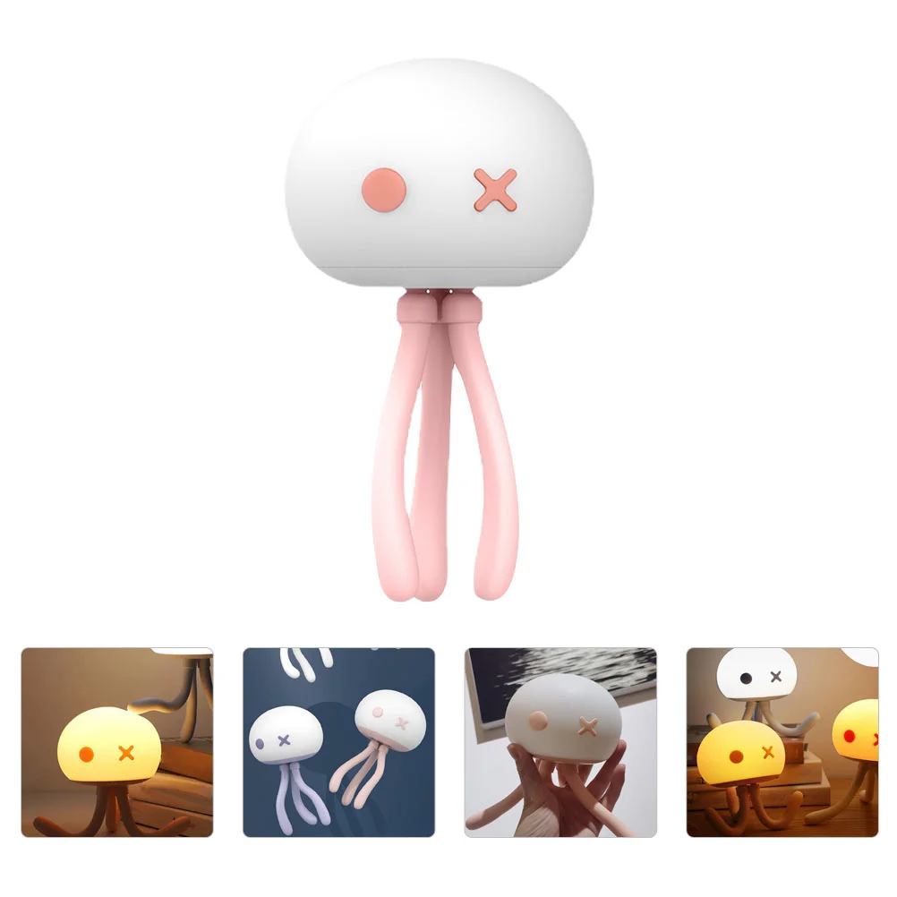 

Silicone Desktop Lamp Small Night Light Stylish Jellyfish Night Reading Lamp