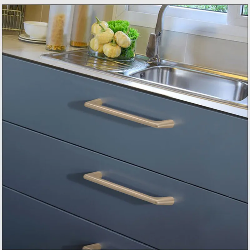 Золото дверные ручки для мебели черный выдвижной ящик кухонного шкафа сплав