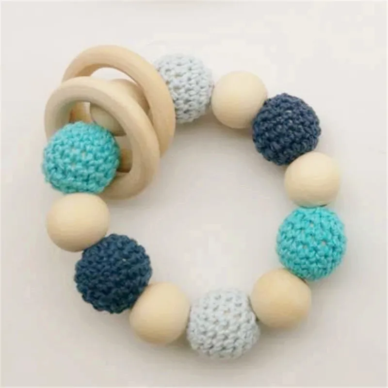 Chenkai-Cuentas redondas de ganchillo de 20mm, bolas de cuentas de madera para decoraci&oacute;n DIY, mordedor de madera para beb&eacute;, joyer&iacute;a, collar, pulsera, juguete, 10 Uds.-5