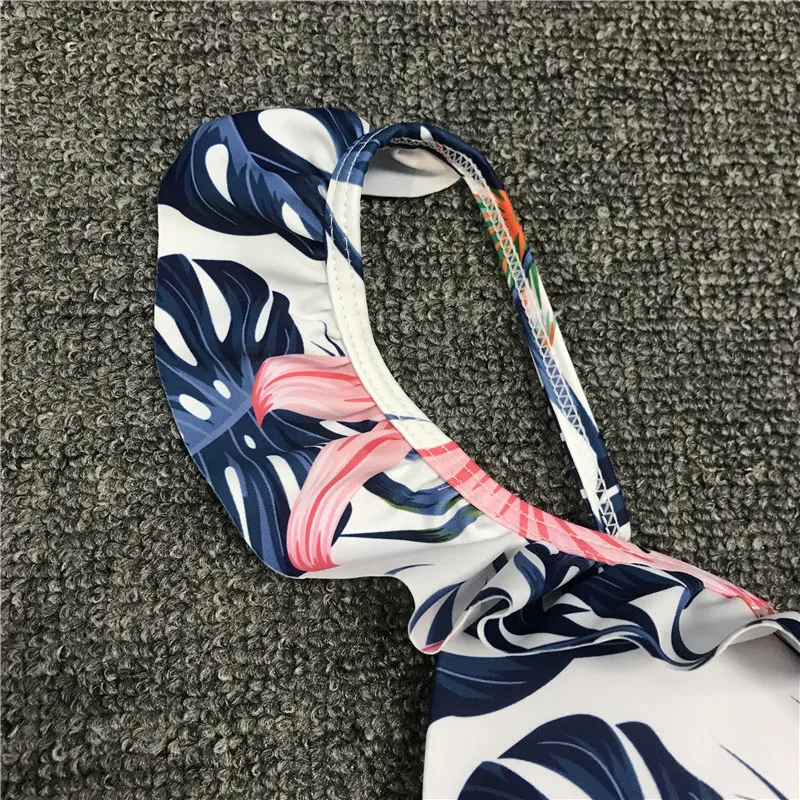 

Sexy Ruffle One Piece Swimsuit Plus Size Swimwear Women Push Up Monokini Floral Print Bathing Suit Female Beach Wear Swimming XL