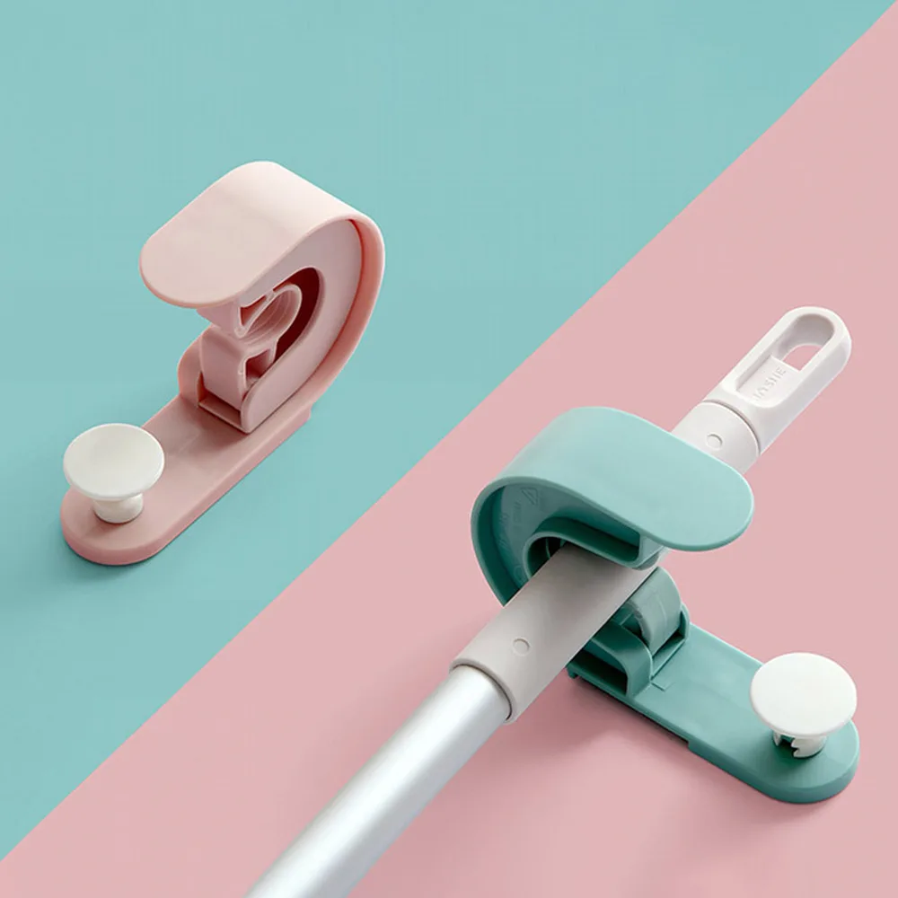 Новая настенная стойка для хранения швабры и метлы Полка полотенец в горошек