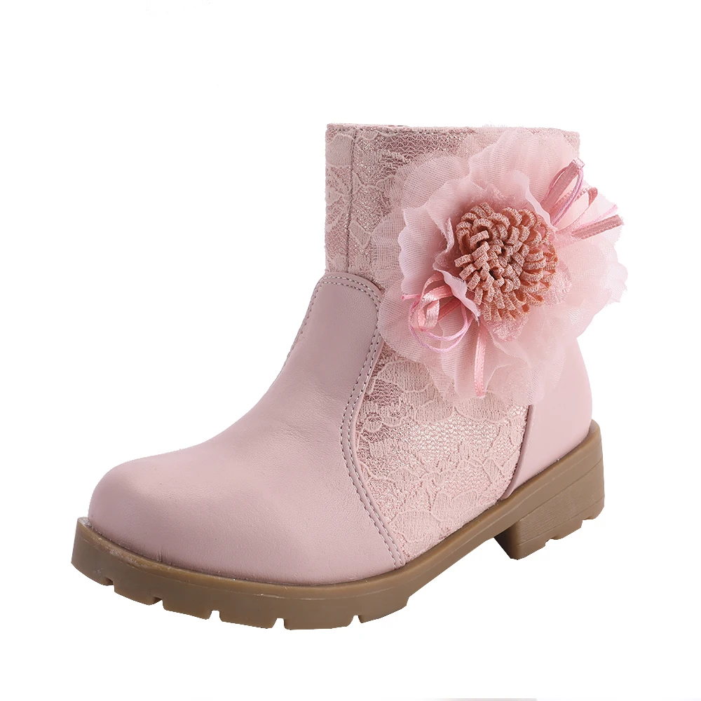 MRLOTUSNEE®Ботинки принцессы с цветочным принтом Модные Ботинки Martin Детская кожаная