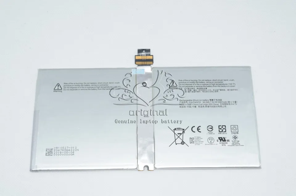 JIGU ноутбук Батарея DYNR01 G3HTA027H P21GU9 для MICROSOFT Surface Pro 4 1724 7,5 V 38.2WH G3HTA027H Батарея