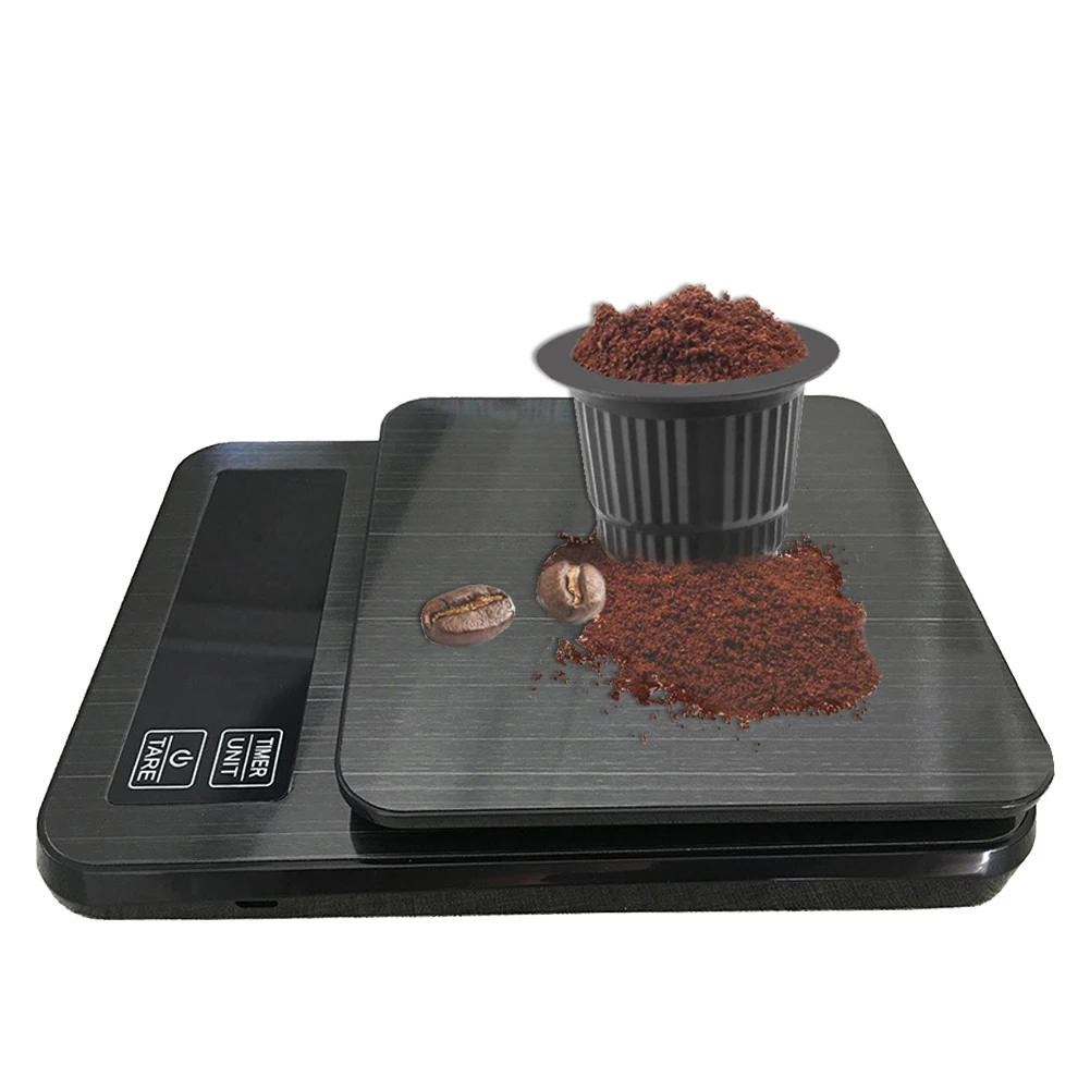 

Household Drip Coffee Electronic Scales Measuring Food Kitchen Scale with Timer for Household Kitchen Easy Supplies