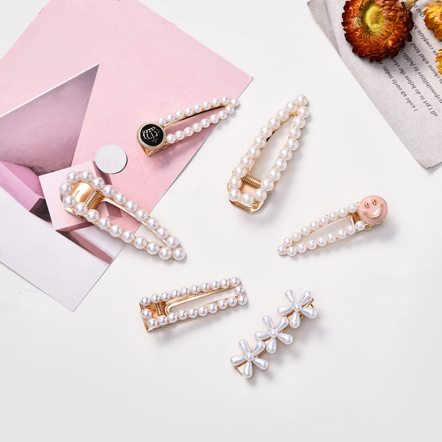 

Шпилька для волос с жемчугом в Корейском стиле