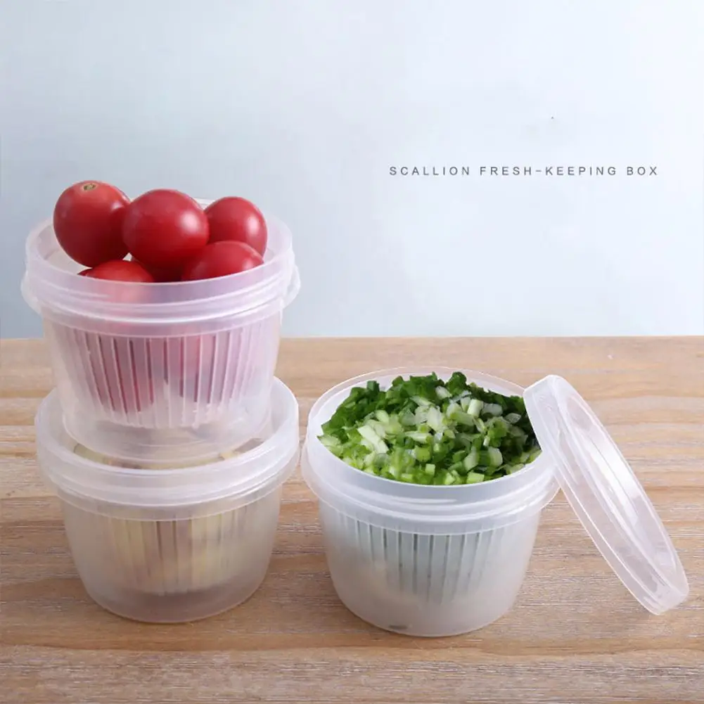 

1PC Kitchen Refrigerator Storage Box Plastic Food Container Transparent Keeping Fruit Fresh Fridge Storage Organizer
