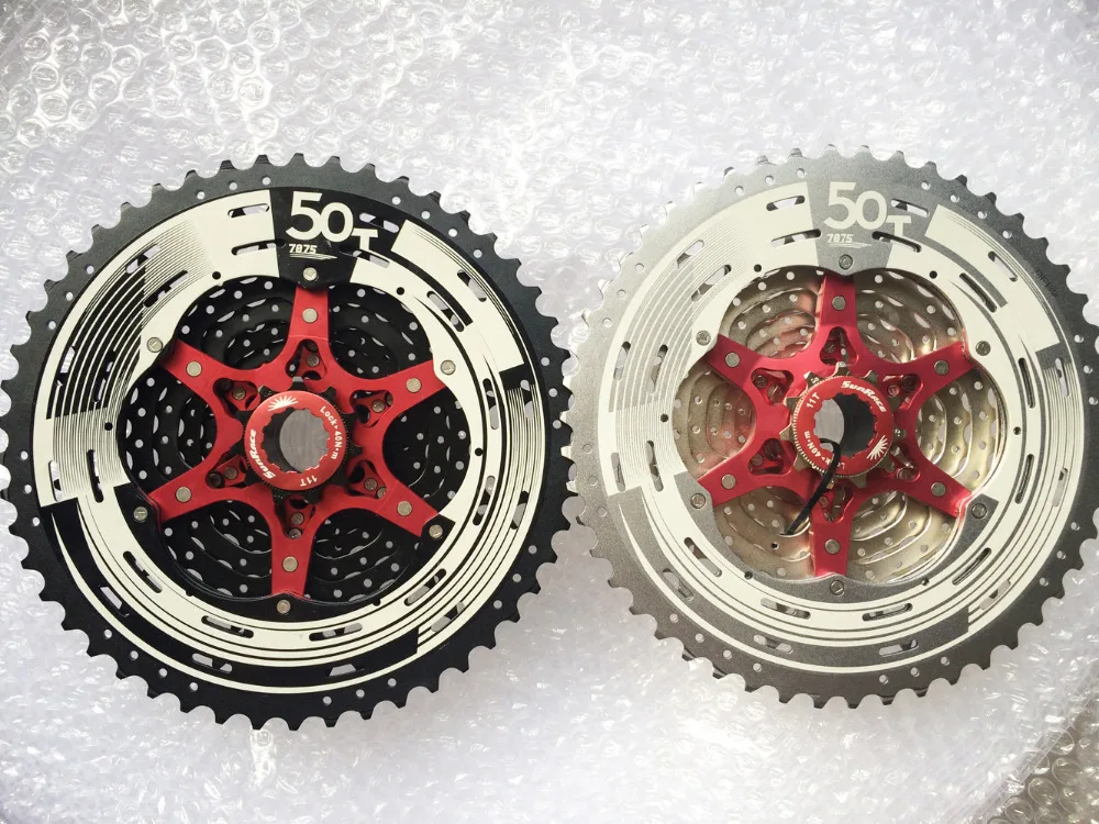 Sunrace 11 Speed CSMX80 12 Speed CSMZ90 Bike Cassette 11-50T for Shimano SRAM Flywheel 11-50, Lengthened Rear Hook