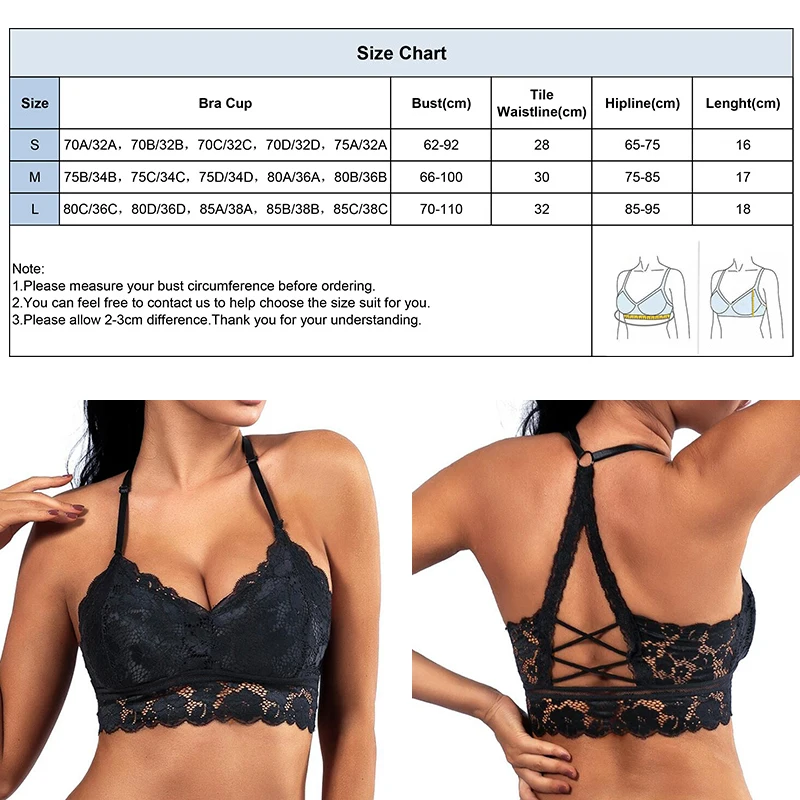 Комплект женского кружевного нижнего белья с чашками пуш-ап | Женская одежда