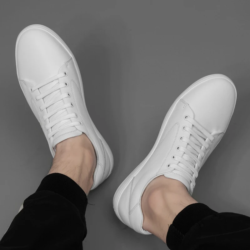 

Men shoes fashion Genuine Leather Sneakers Men Shoes lace up Casual Designer black flats shoes Sapatos Masculinos Casuais Couro