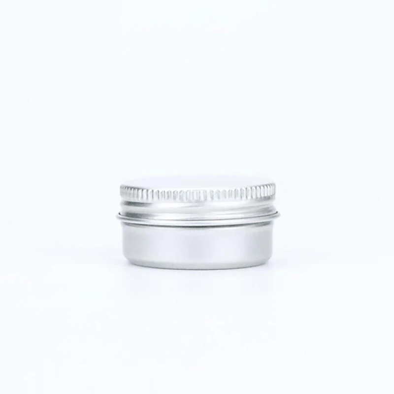 

10g Silver Refillable Aluminum Makeup Boxes Nail Art Crafts Tin Jars Facial Whitening Cream Cosmetic Sample Packaging