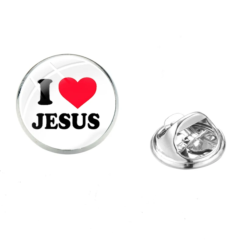 SIAN Christians Faith I LOVE JESUS Creative Brooch Pins High Quality Stainless Steel Female Men Bag Badges Clothing Accessories | Украшения