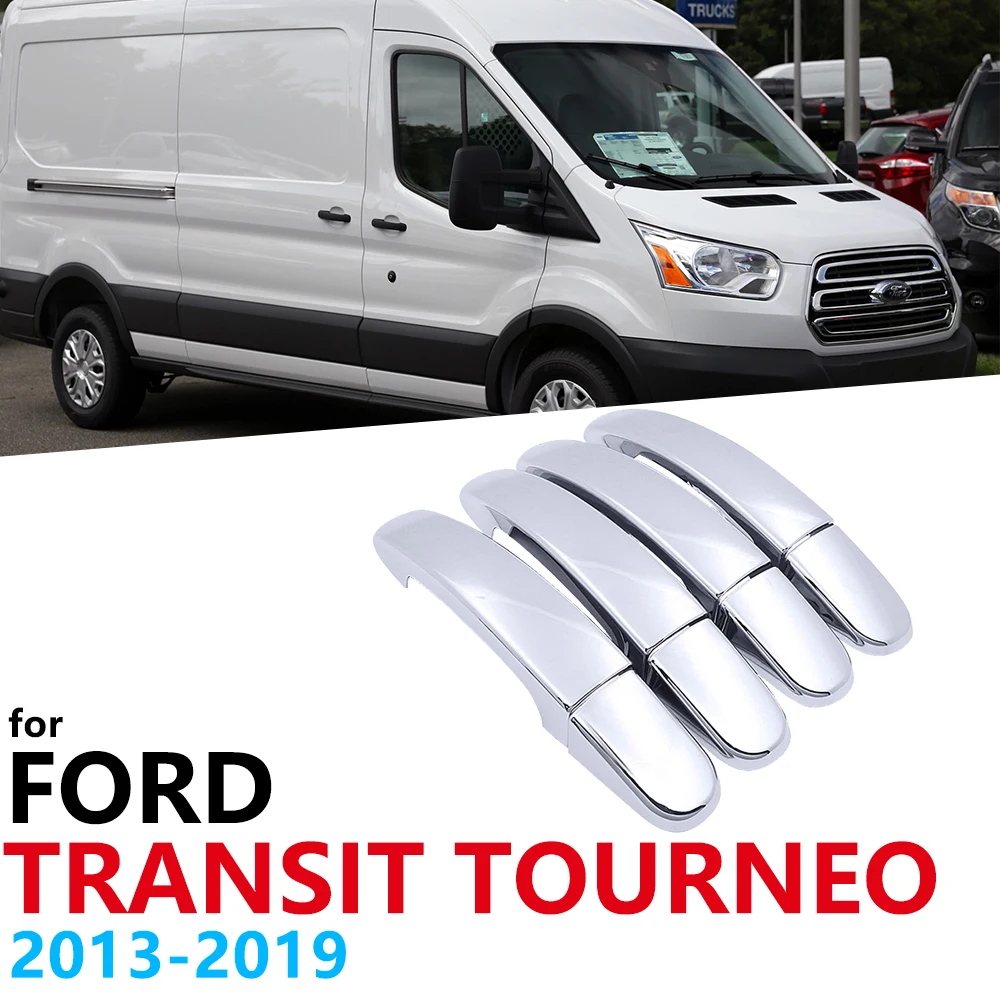 Хромированная дверная ручка для Ford Transit Tourneo MK4 2013 ~ 2019 крышка украшение внешние