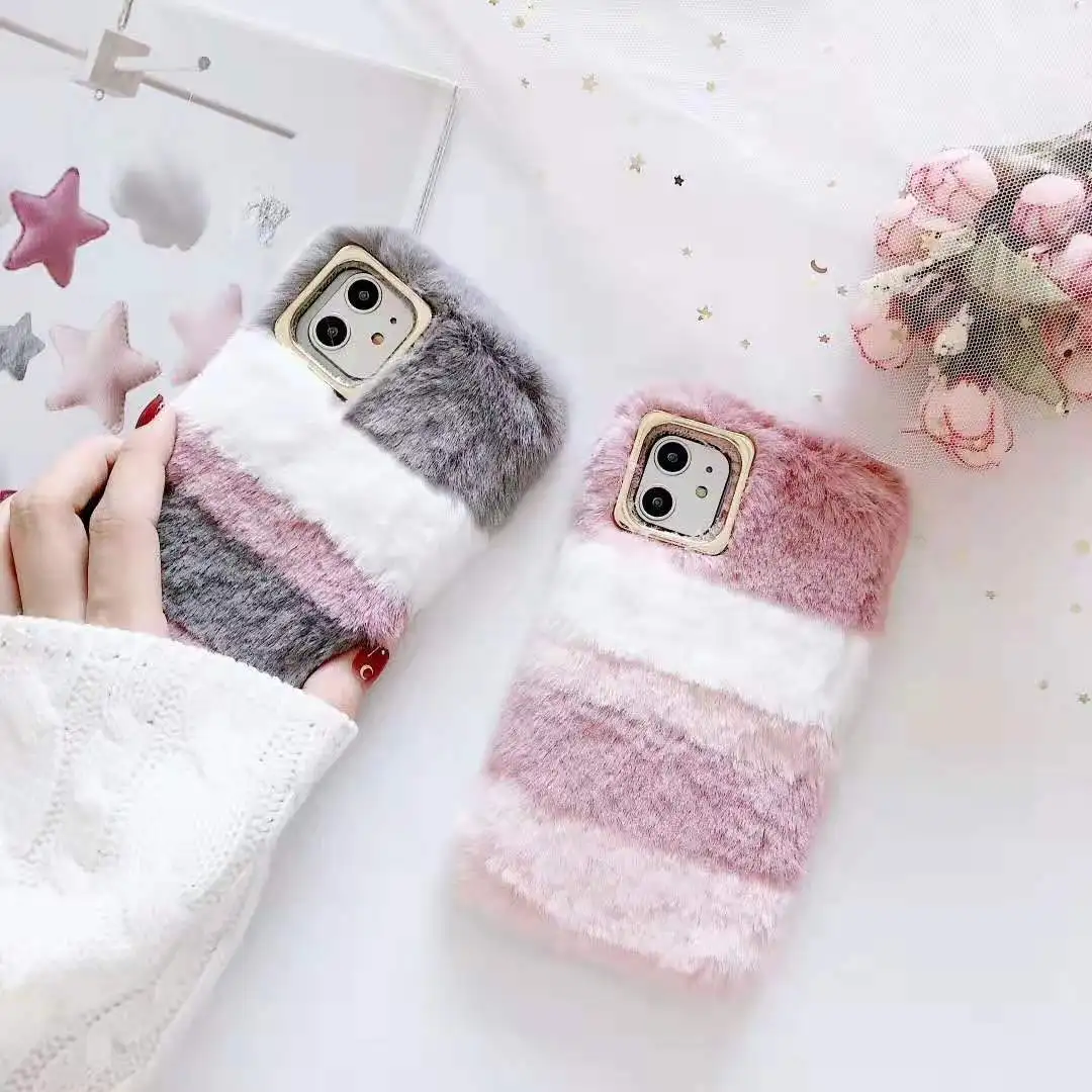 Полоса плюшевый чехол для Meizu 6 Plus 5 3 S6 M6S U20 U10 X8 X Pro 7 M9C Note 9 MX6 MX5 пушистого меха
