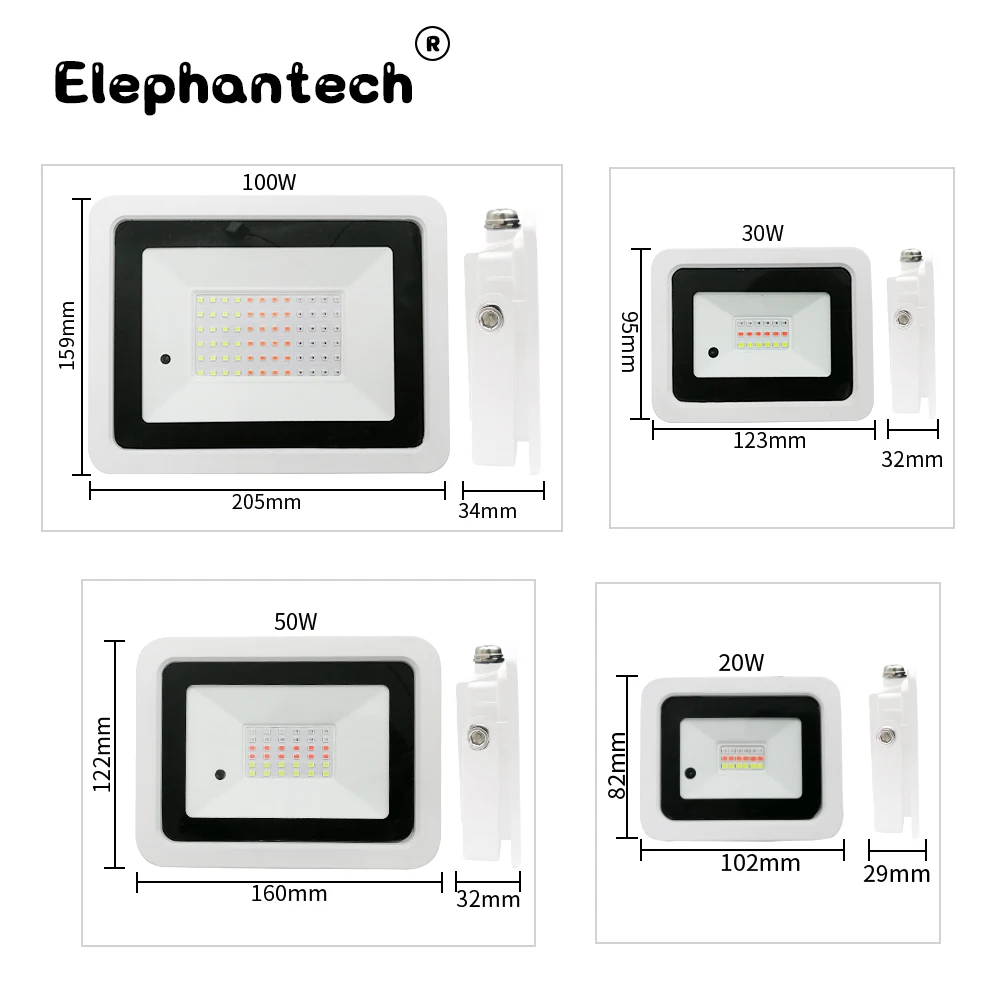 RGB светодиодный прожексветильник с защитой класса IP68 20/30/50/100 Вт|Прожекторы| |