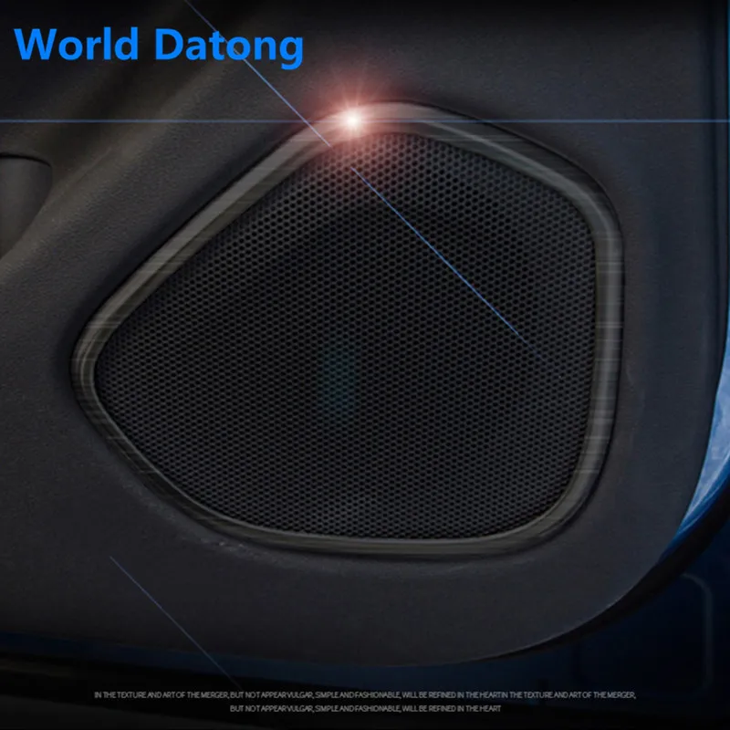 Интерьер двери стереосистема Аудио кольцо крышки Звук Рама из нержавеющей стали