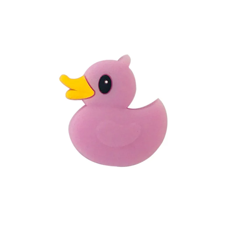 5pcs/lot Food Grade Cartoon Silicone Beads Mini Duck Baby Teether BPA Free DIY Teething Toys | Мать и ребенок