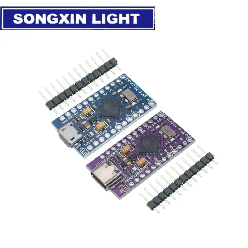 Pro Micro ATmega32U4 5V16MHz Замена ATmega328 для Arduino Mini с 2-рядным штырьковым разъемом Leonardo