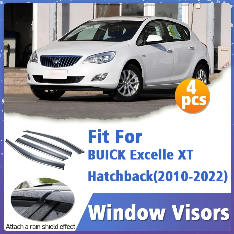 Window Visor Guard for BUICK Excelle XT Hatchback 2010-2022 Vent Cover Trim Awnings Shelters Protection Sun Rain Deflector