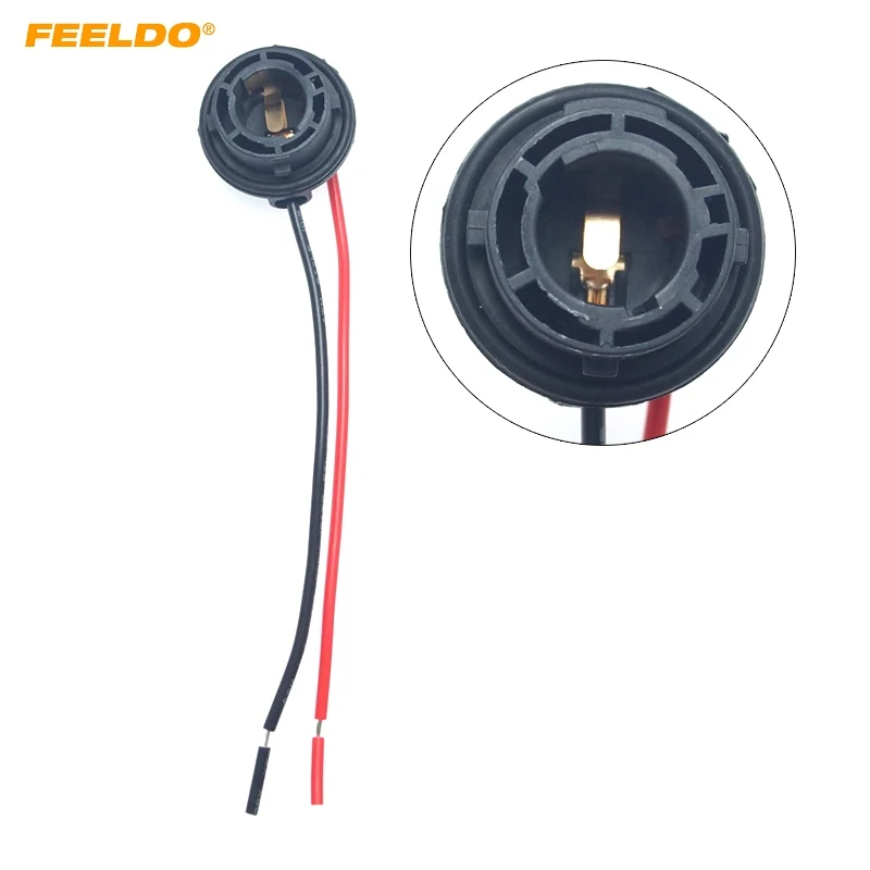 

FEELDO 1Pc Car Light Female BAU15S/7507/PY21W Connector Car Lamp Bulb Socket Cable Turn LED Bulb Wiring Harness #AM5572
