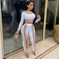 2021 fall womens pants sets toppies 2 piece streetwear sexy outfit party club suit