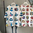 Женские эстетический Harajuku с коротким рукавом Милая футболка с круглым вырезом Топ 3D женская футболка с цветочным принтом, женская одежда Король Лев, футболки с принтом из мультфильма