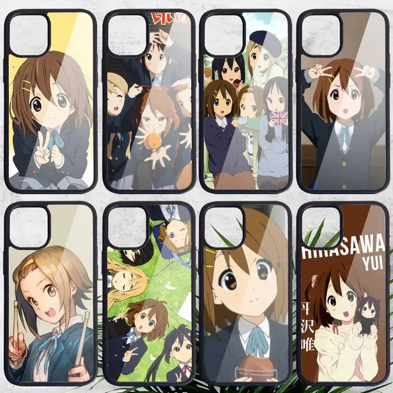 

K on! Hirasawa Yui anime Phone Case PC for iPhone 11 12 pro XS MAX 8 7 6 6S Plus X 5S SE 2020 XR