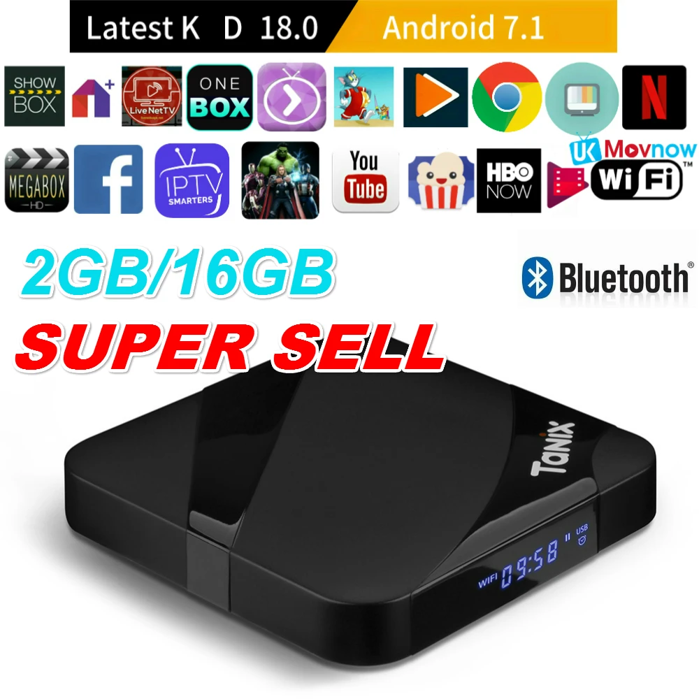 ТВ приставка Tanix TX3 Max Android 7 1 OS Amlogic S905W 2 Гб 16 Bluetooth Smart TV BOX HDMI 0 4K медиаплеер
