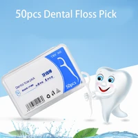 50pcs dental floss flosser picks toothpicks teeth stick tooth cleaning interdental brush dental floss pick oral hygiene care