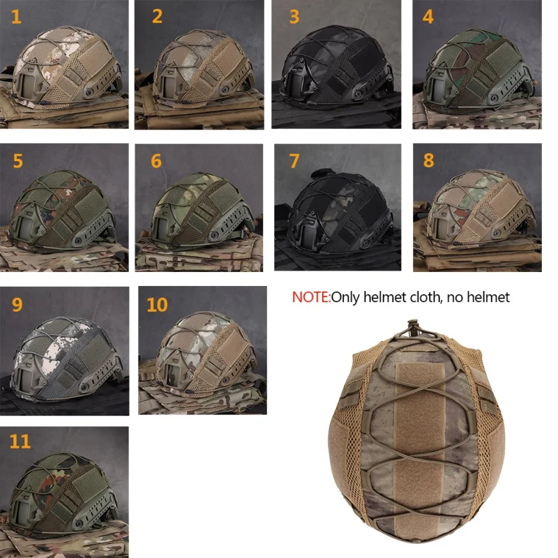 Hunting Tactical Military Combat Helmets Cover CS Wargame Sport Helmet For Ops-Core PJ/BJ/MH Type Fast | Спорт и развлечения