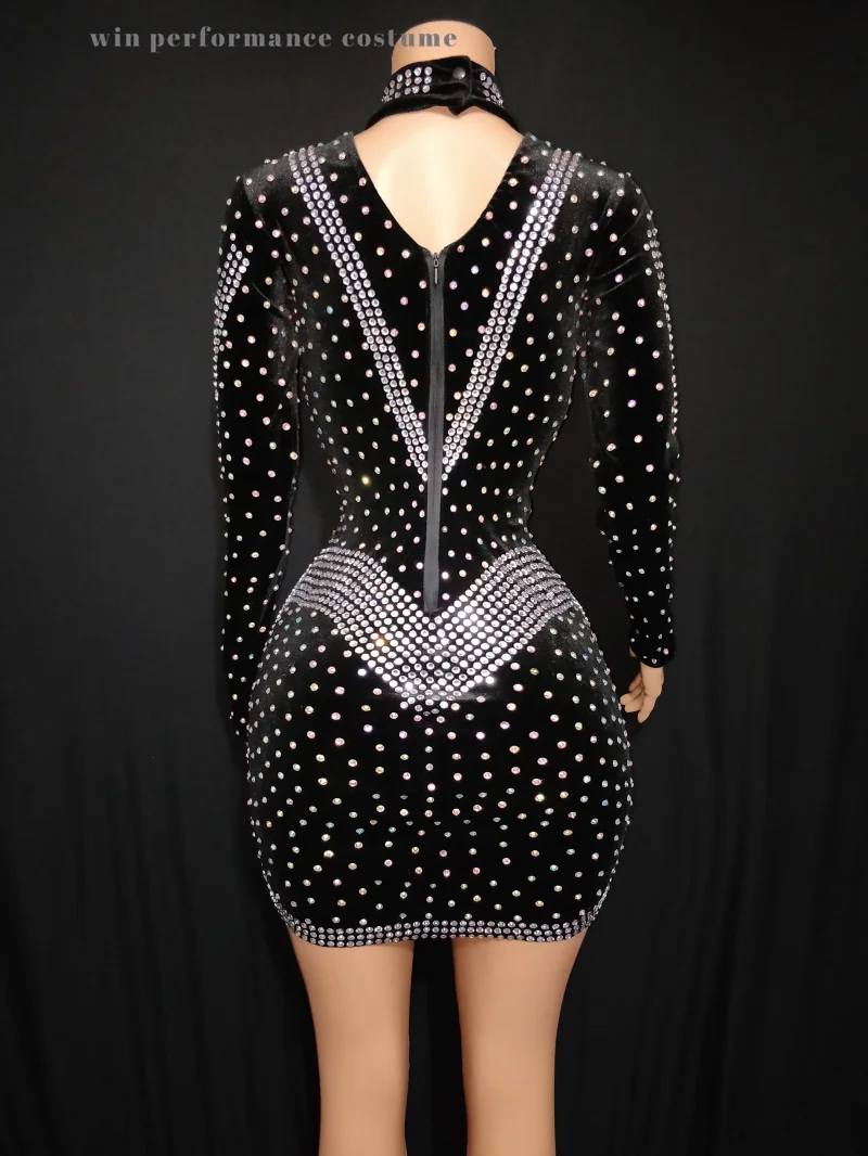 Стразы праздничный костюм голая нерегулярные Пеплум женские пикантные черные