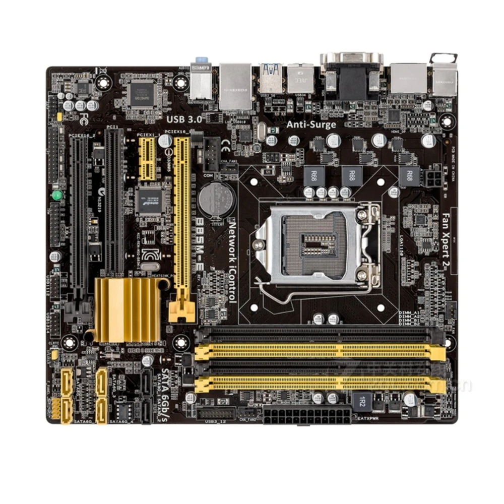 Для Asus B85M E рабочего Материнская плата B85 разъем LGA 1150 i3 i5 i7 DDR3 32G блок питания ATX UEFI