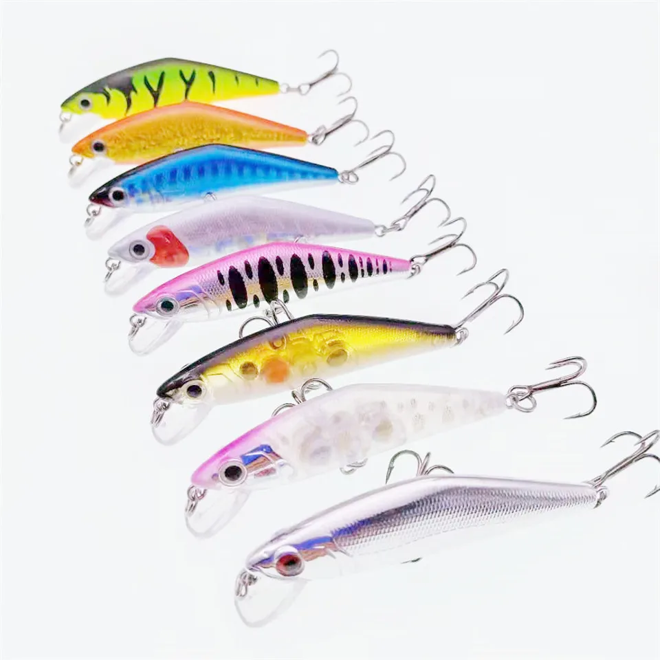 

SWOLFY 3PCS 8 colors 60mm 6g hard bait small Min fish crank fishing bait bass sinking fishing bait minnow bait