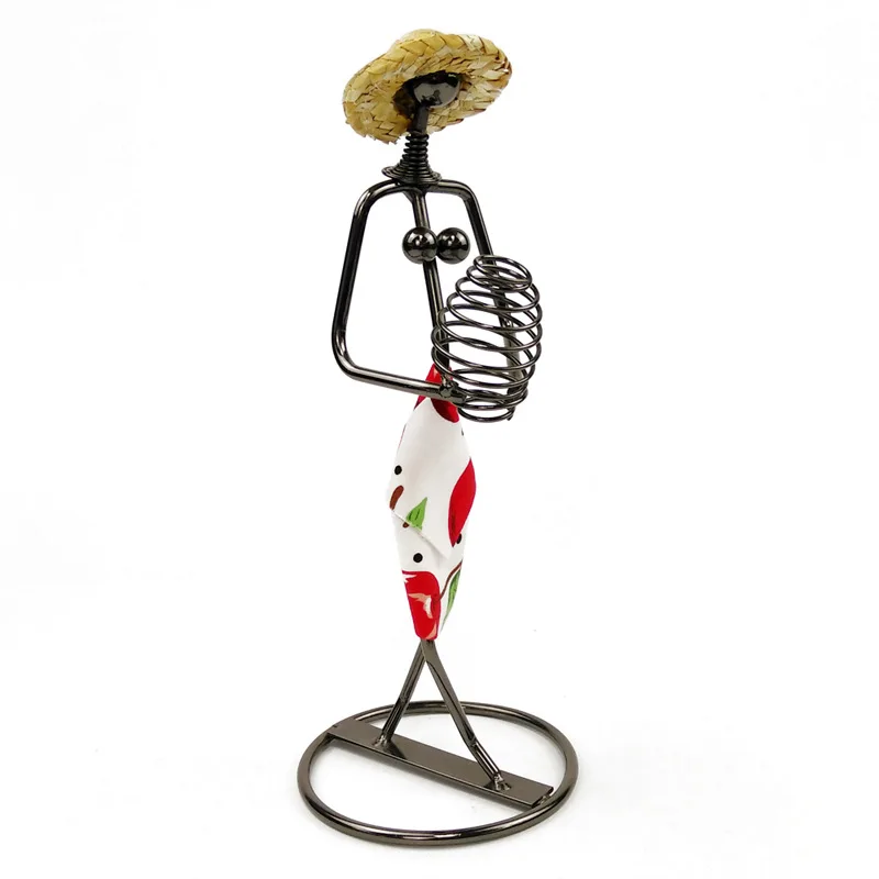 Европейские Железные мужские цветочные горшки с персонажами ручной работы