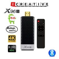 x96s tv stick android 9 0 smart tv box 4gb 32gb amlogic s905y2 tvbox dual wifi 4k bt4 2 1080p h 265 4k 60pfs x96 s 2gb 16gb