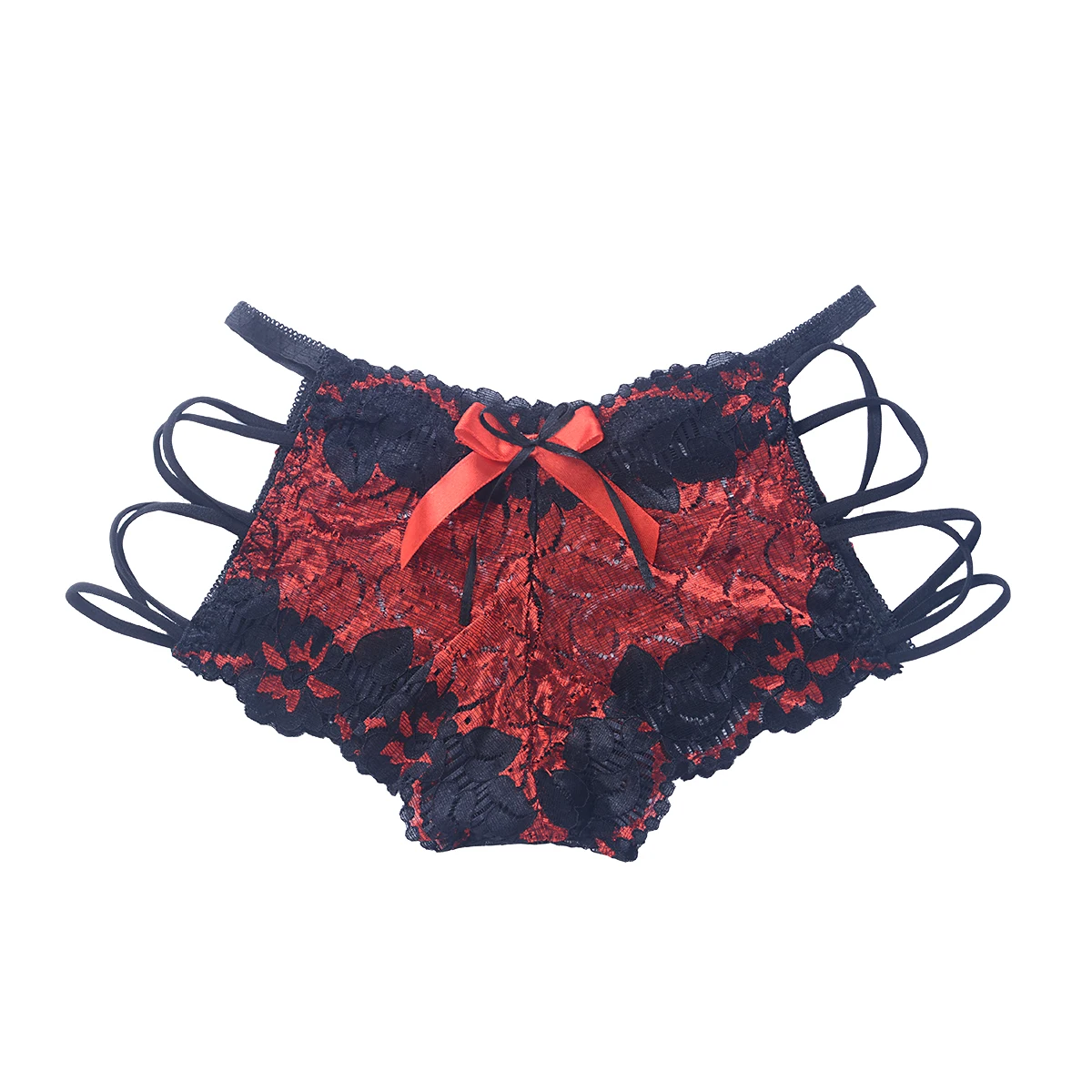 1 предмет Для женщин кружевные трусы с принтом в стиле пэчворк трусики-стринги