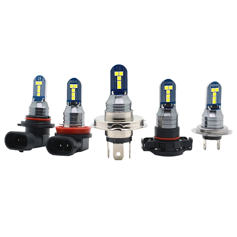

New 12V-24V 3030SMD 10LED H11 H7 H4 H16 9006 9005 White Led Auto Car Headlight High Power Fog Lights Bulbs 1000LM 10W DC 9V-30V