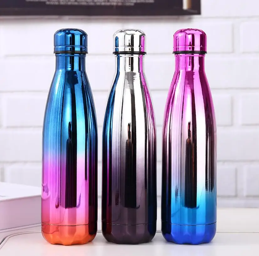 УФ гальванизированная уличная бутылка для воды в форме боулинга из нержавеющей