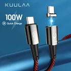 Магнитный кабель KUULAA PD 100 Вт, USB CType C, для Xiaomi Mi 10t Pro, MacBook, 5 А